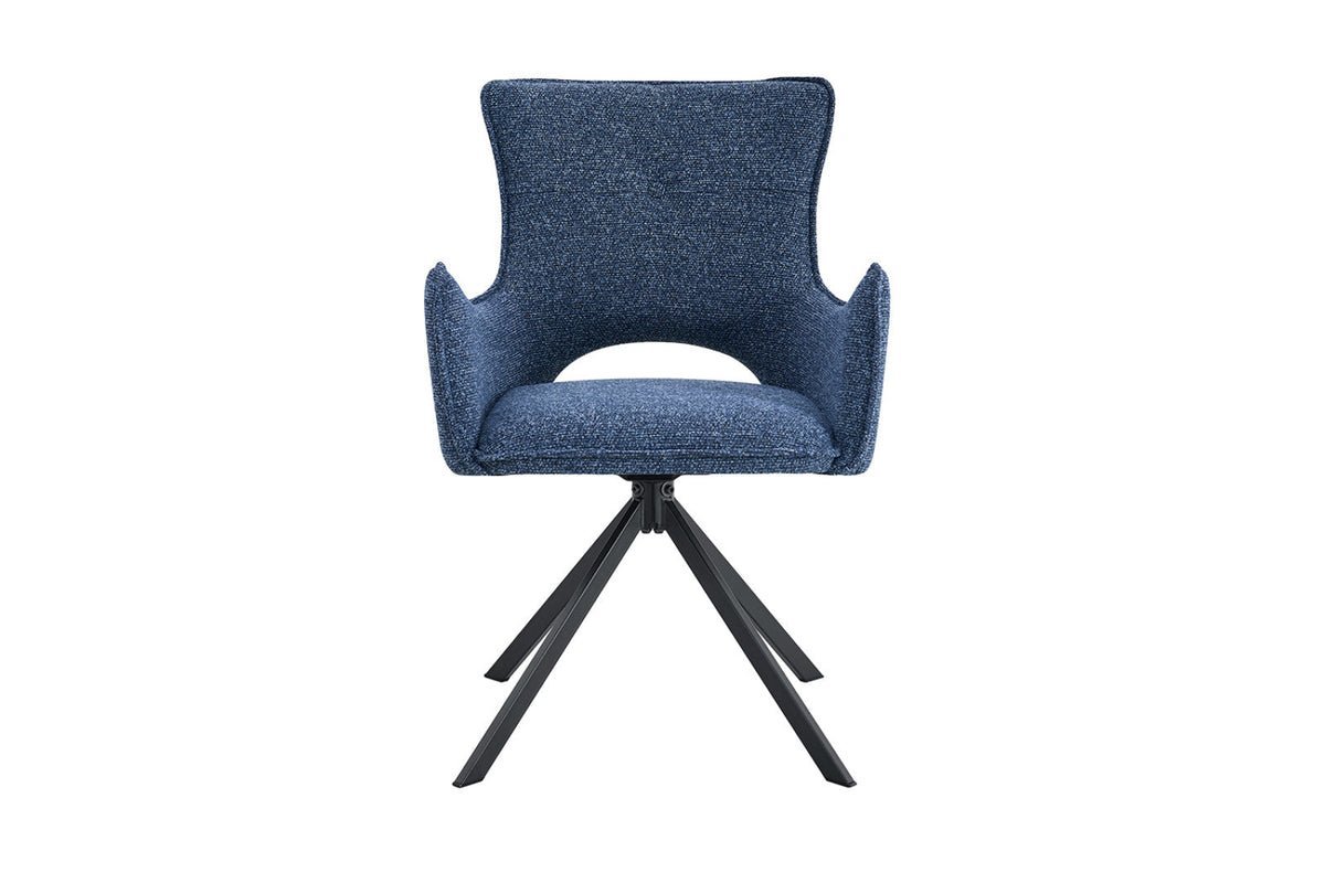 Chaise pivotante Billy – Bleu – vue principale