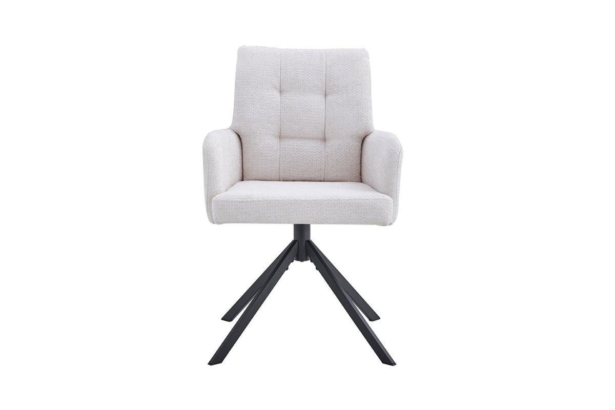 Chaise pivotante Granada – Écru – vue principale