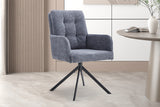 Chaise pivotante Granada – Gris foncé – vue 3