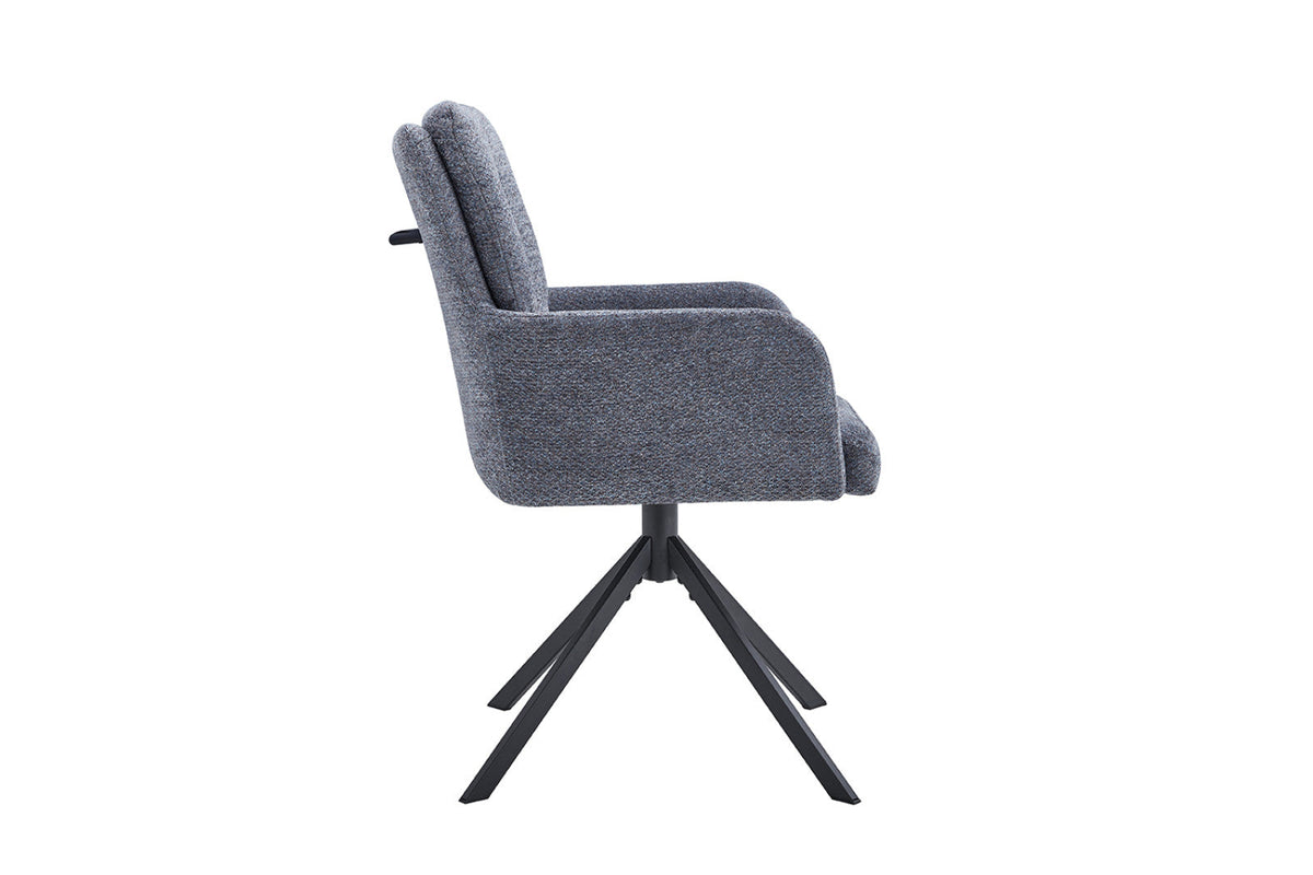 Chaise pivotante Granada – Gris foncé – vue 5
