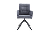 Chaise pivotante Granada – Gris foncé – vue principale