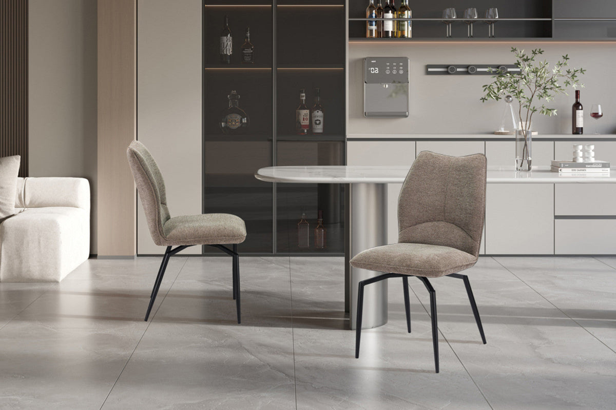 Chaise pivotante Lara – Sable – vue 4