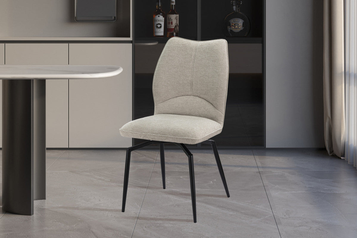 Chaise pivotante Lara – Écru – vue 3
