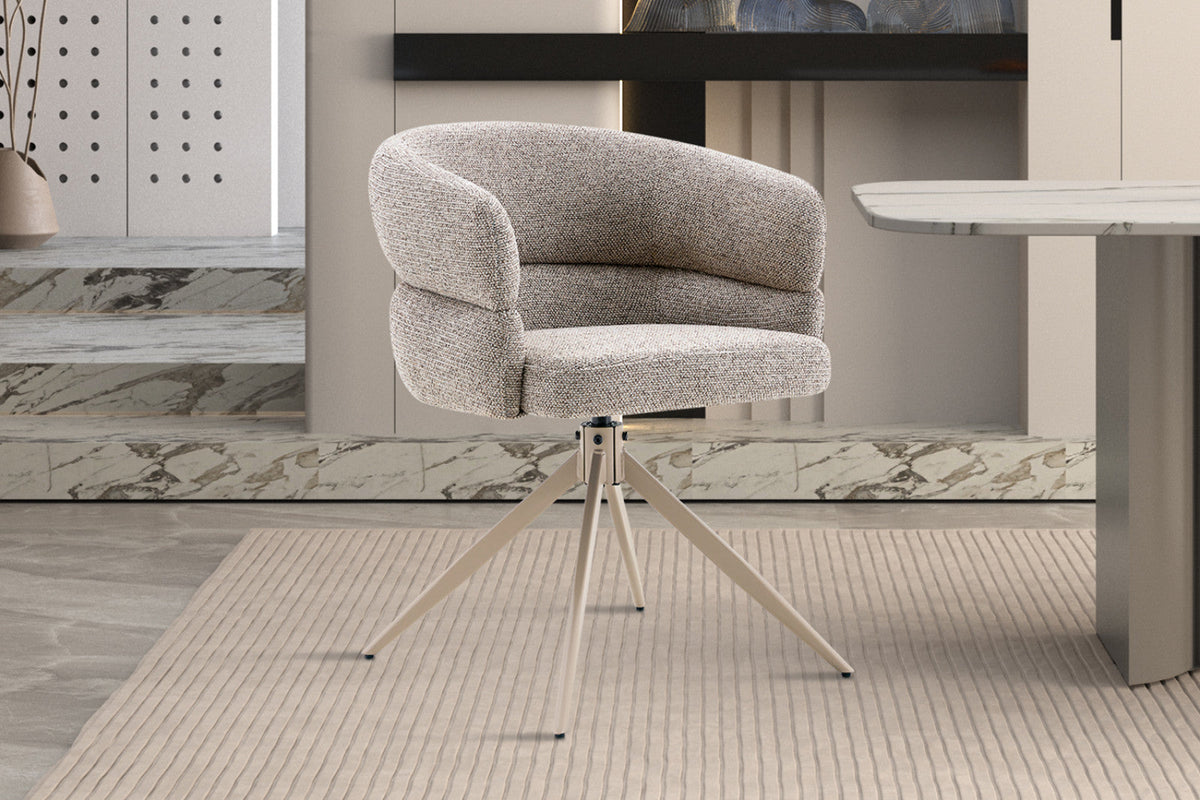 Chaise pivotante Leonie – Poivre – vue 4