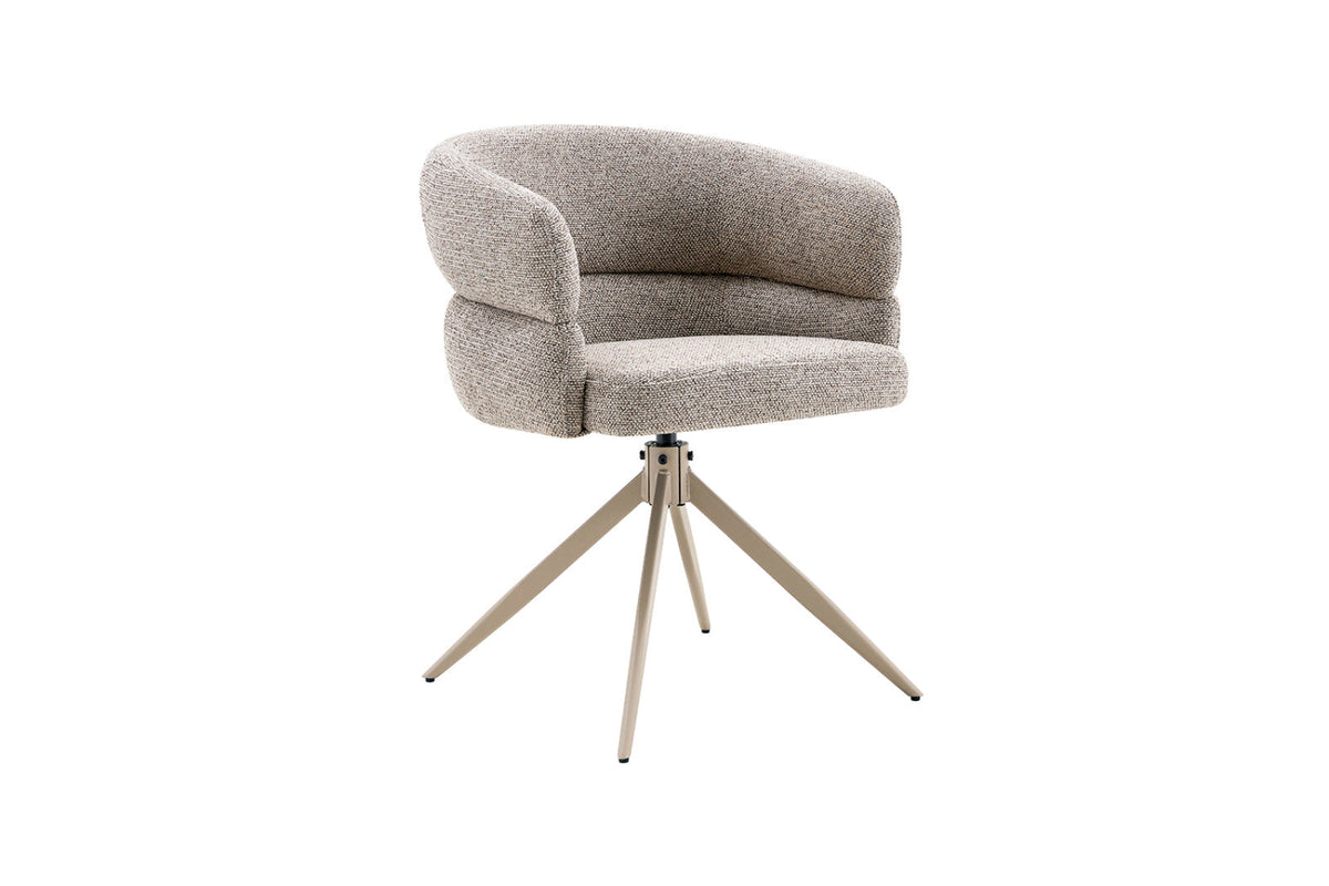 Chaise pivotante Leonie – Poivre – vue 5