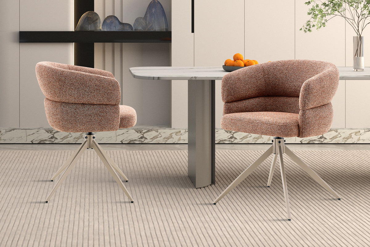 Chaise pivotante Leonie – Rouille – vue 2