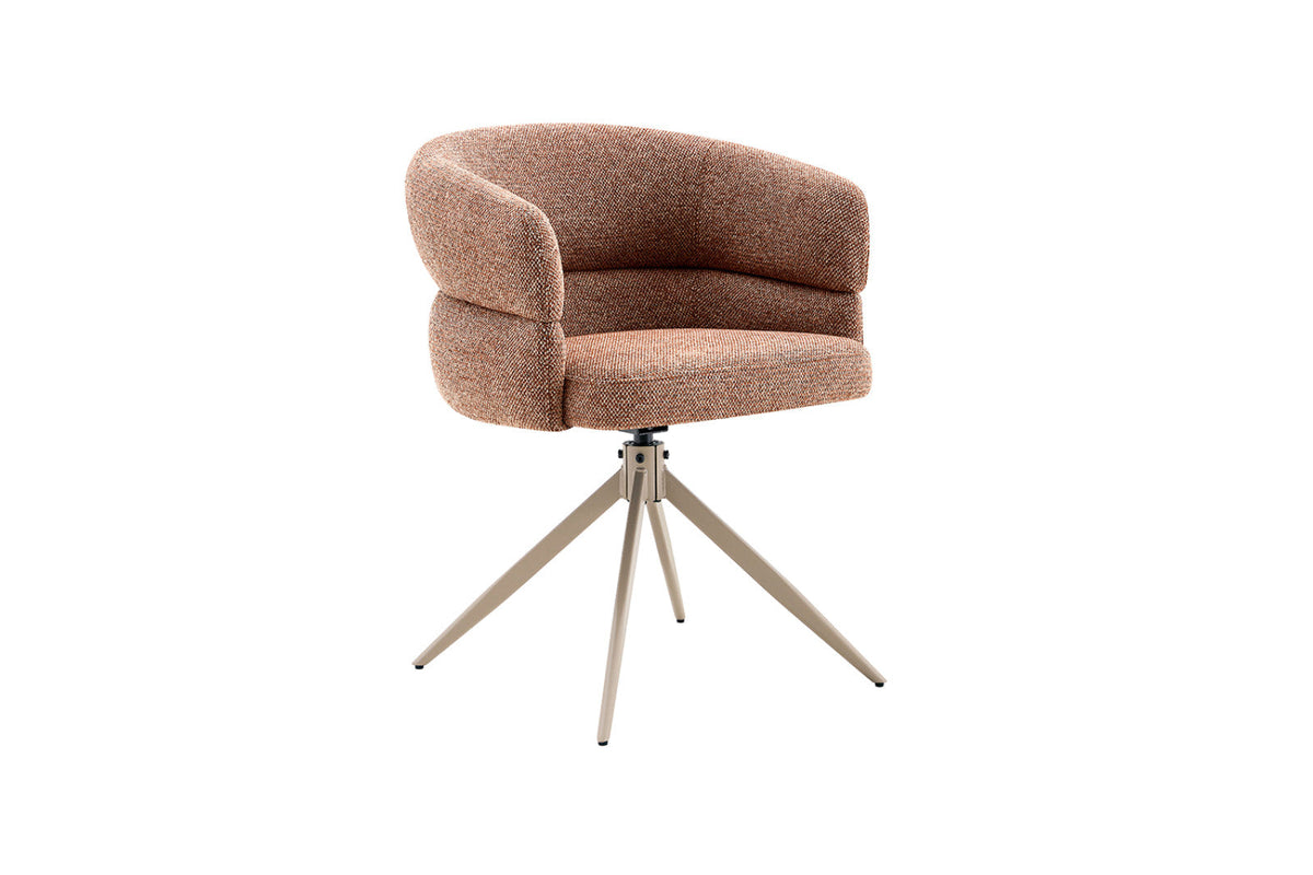 Chaise pivotante Leonie – Rouille – vue 5