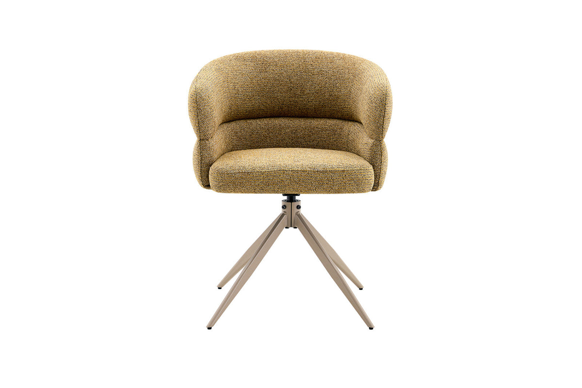 Chaise pivotante Leonie – Jaune – vue principale