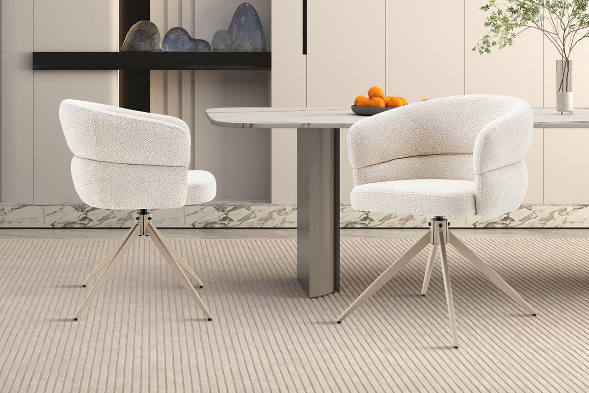 Chaise pivotante Leonie – Beige – vue 2
