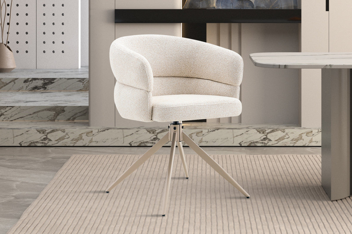 Chaise pivotante Leonie – Beige – vue 4
