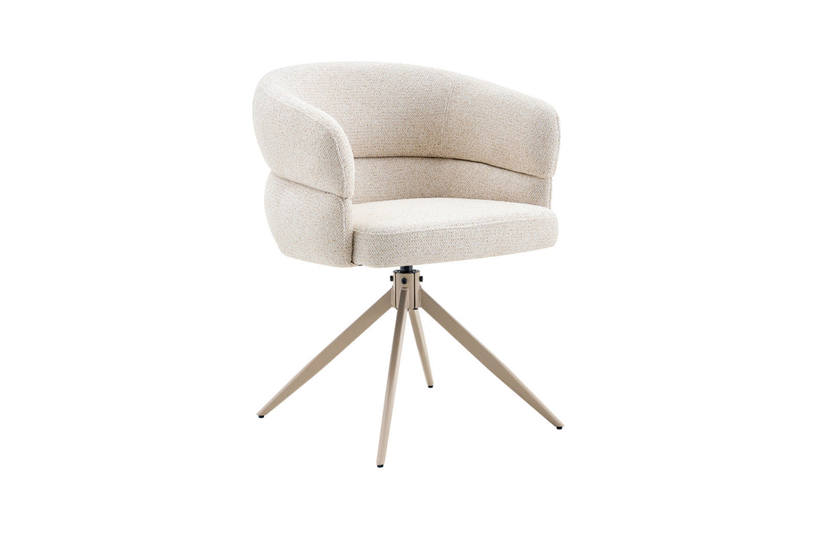 Chaise pivotante Leonie – Beige – vue 5