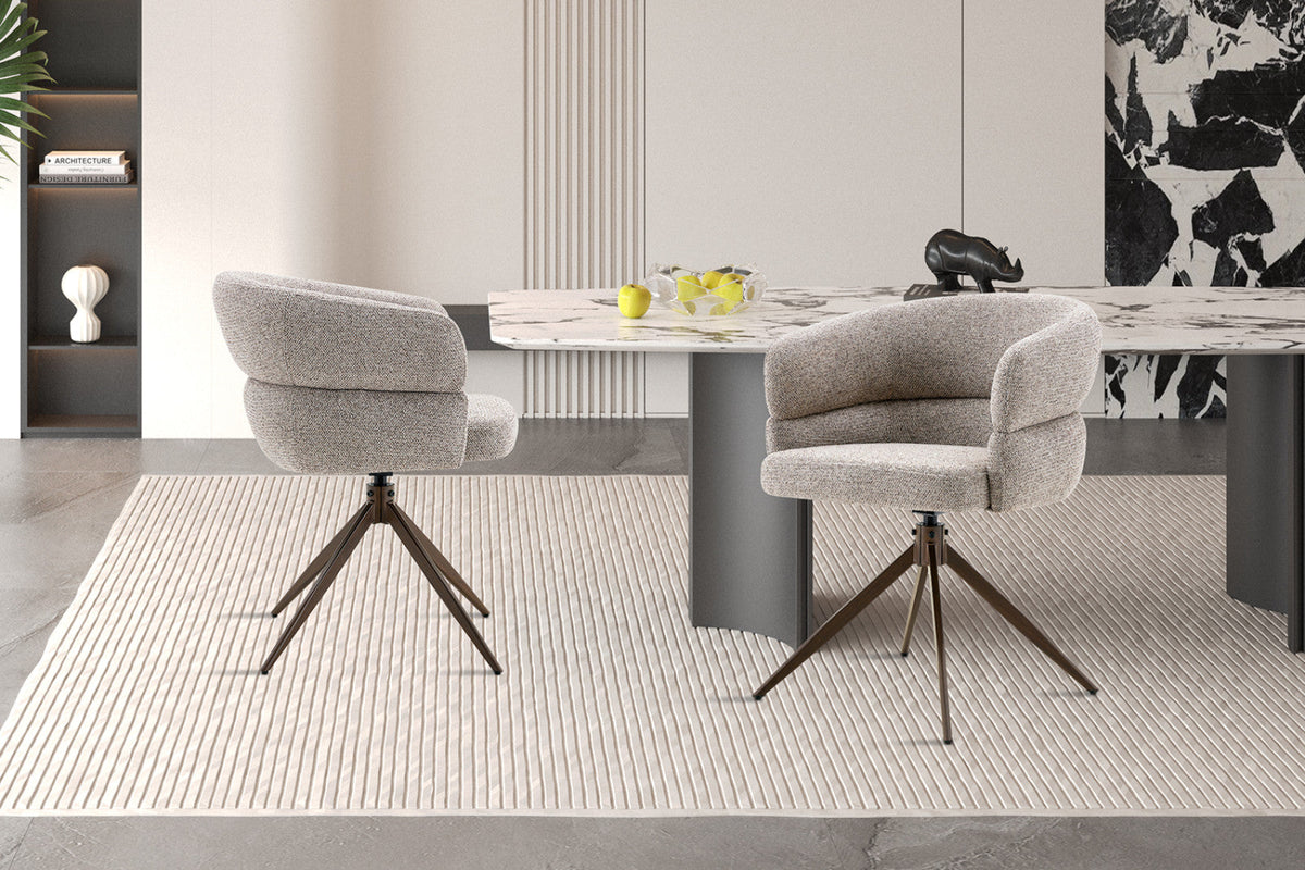 Chaise pivotante Leonie – Poivre – vue 3
