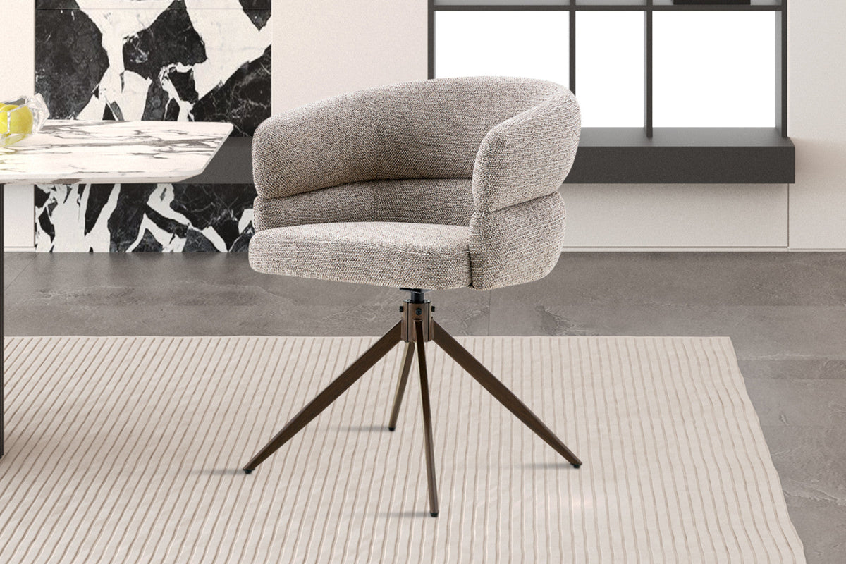 Chaise pivotante Leonie – Poivre – vue 4
