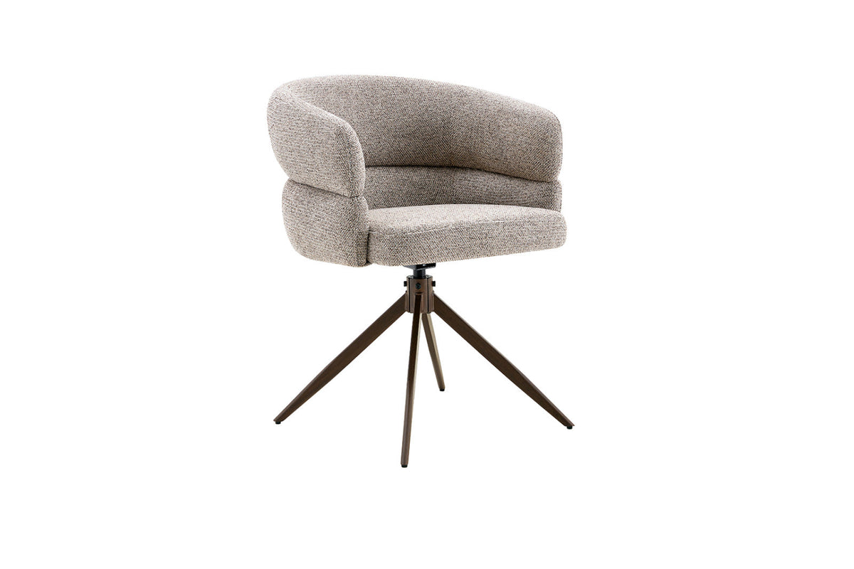 Chaise pivotante Leonie – Poivre – vue 5
