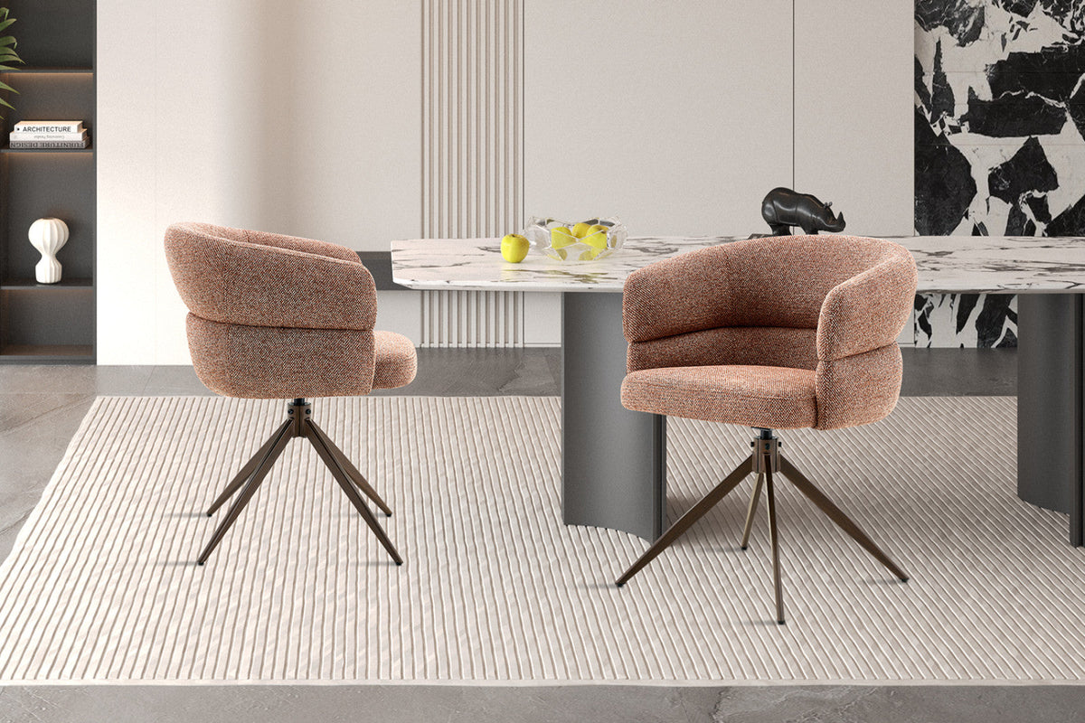 Chaise pivotante Leonie – Rouille – vue 3