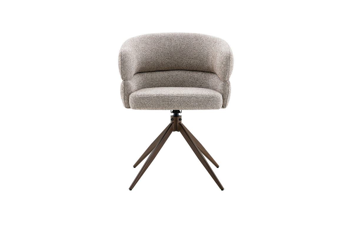 Chaise pivotante Leonie – Poivre – vue principale
