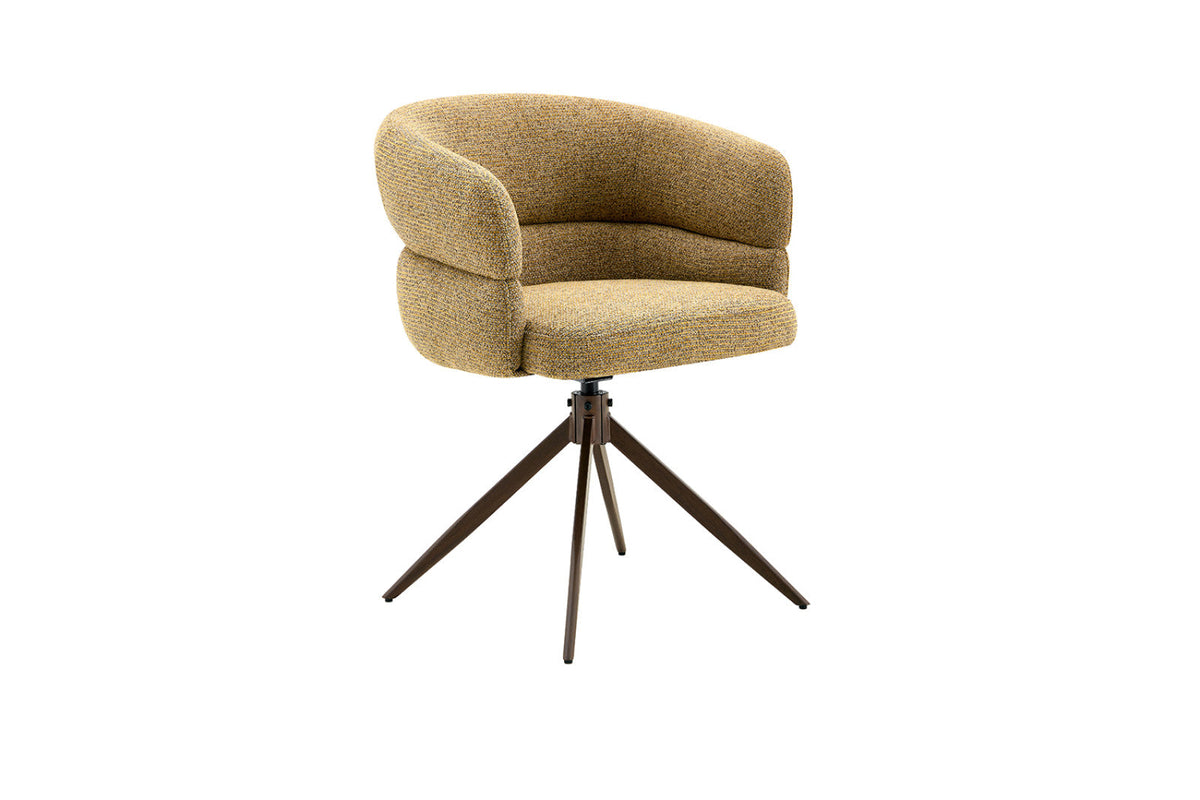 Chaise pivotante Leonie – Jaune – vue 5