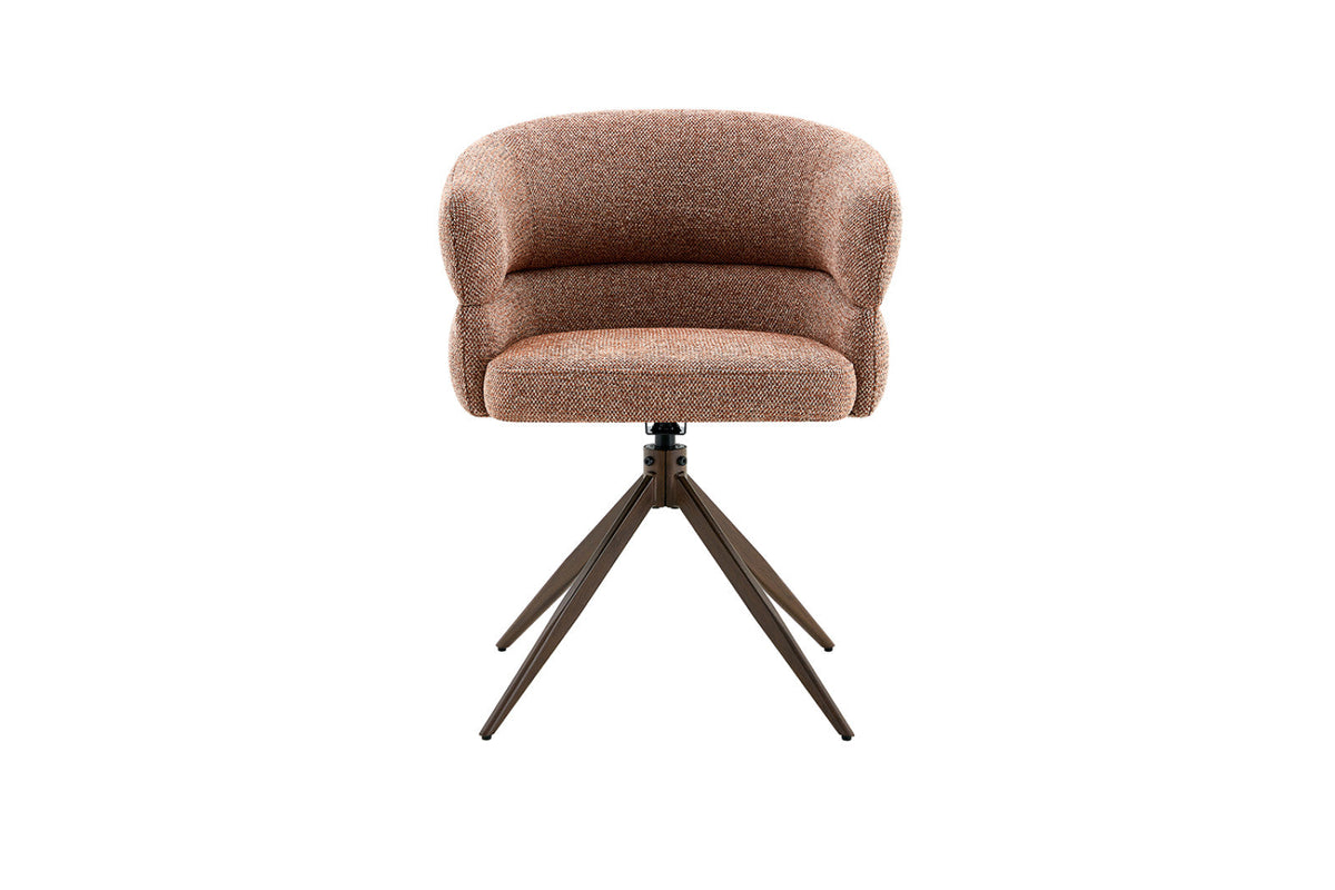 Chaise pivotante Leonie – Rouille – vue principale