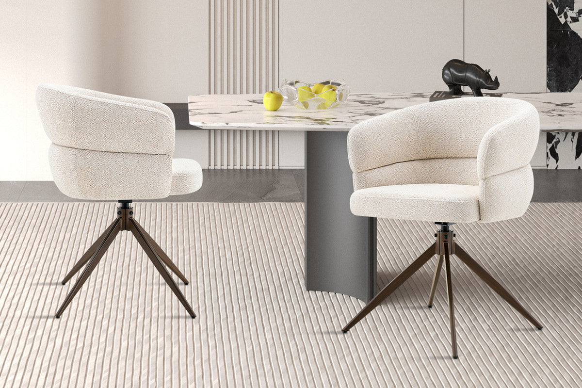 Chaise pivotante Leonie – Beige – vue 2