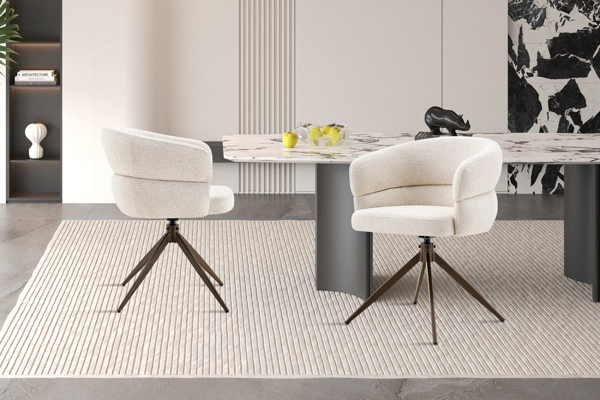 Chaise pivotante Leonie – Beige – vue 3