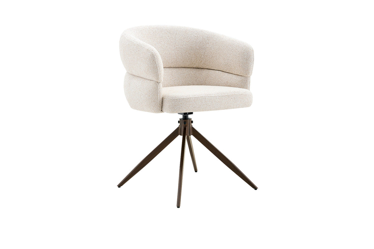 Chaise pivotante Leonie – Beige – vue 5