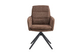 Chaise pivotante Lisold – Brun – vue principale