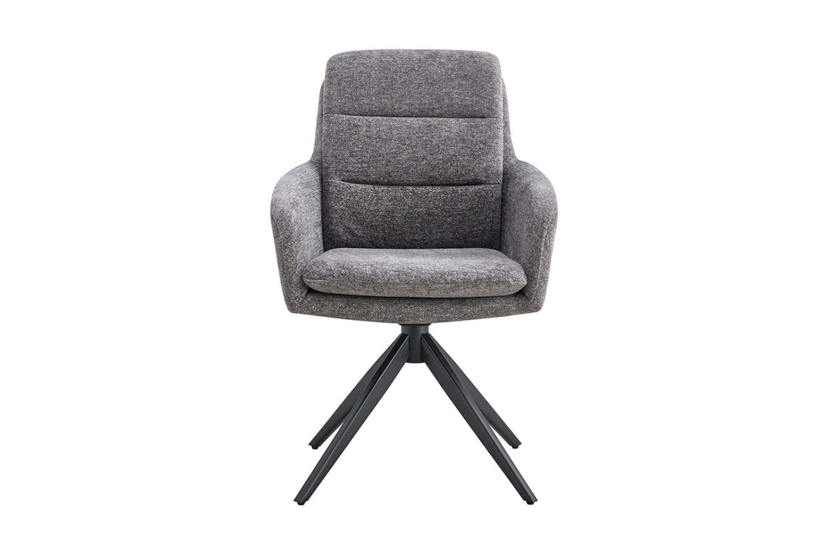 Chaise pivotante Lisold – Gris foncé – vue principale