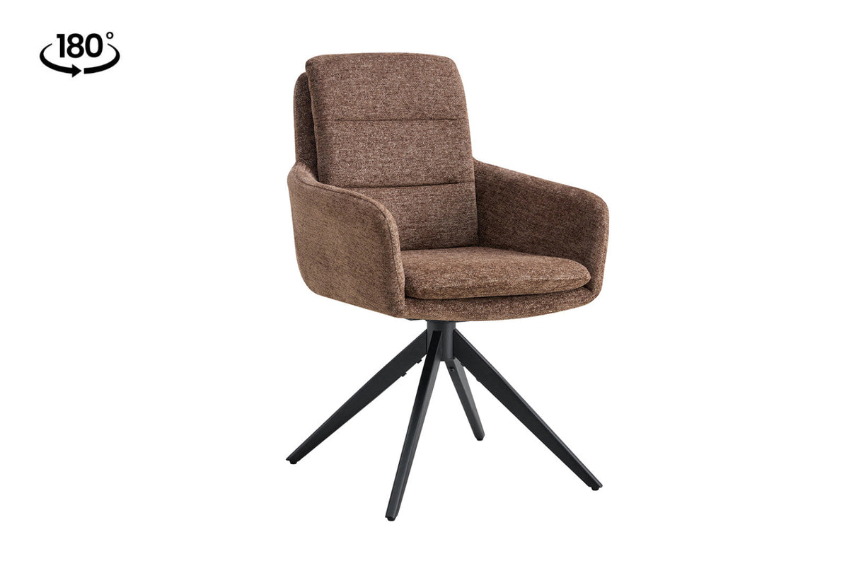 Chaise pivotante Lisold – Brun – vue 2