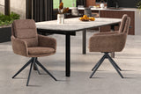 Chaise pivotante Lisold – Brun – vue 3