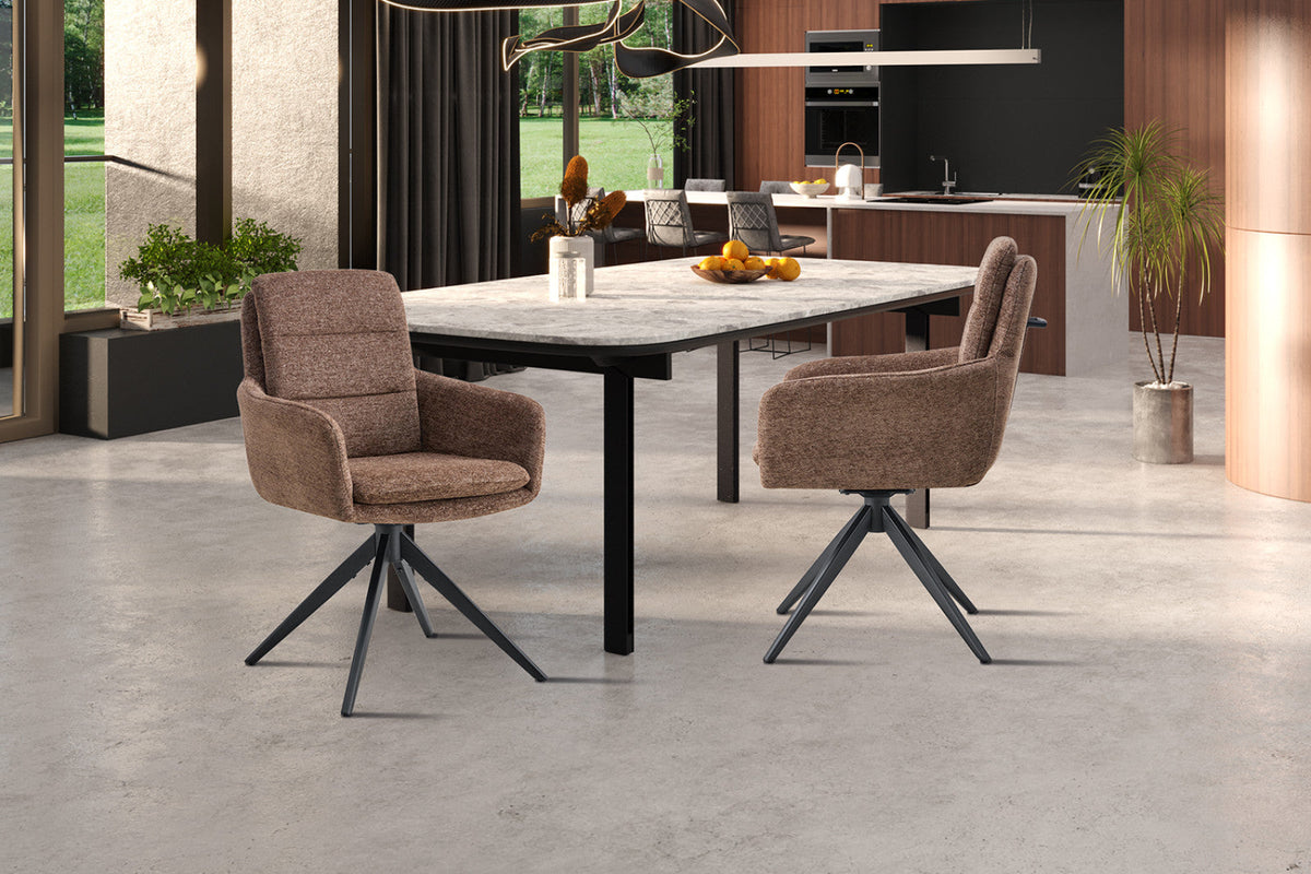 Chaise pivotante Lisold – Brun – vue 5