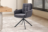 Chaise pivotante Luna – Gris – vue 3