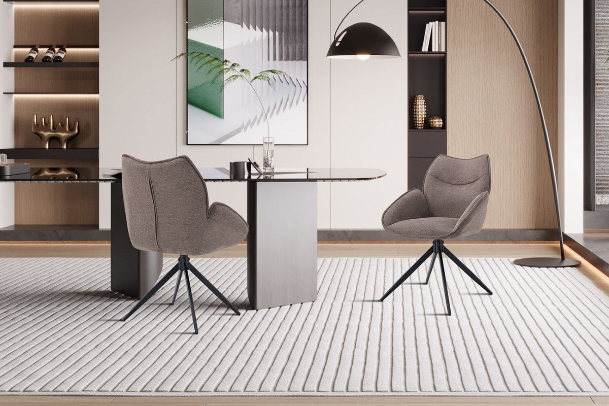 Chaise pivotante Mahi – Poivre – vue 5