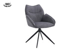 Chaise pivotante Mahi – Gris foncé – vue 2
