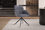 Chaise pivotante Mahi – Gris foncé – vue 4