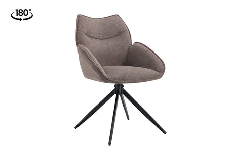 Chaise pivotante Mahi – Poivre – vue principale