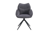 Chaise pivotante Mahi – Gris foncé – vue principale