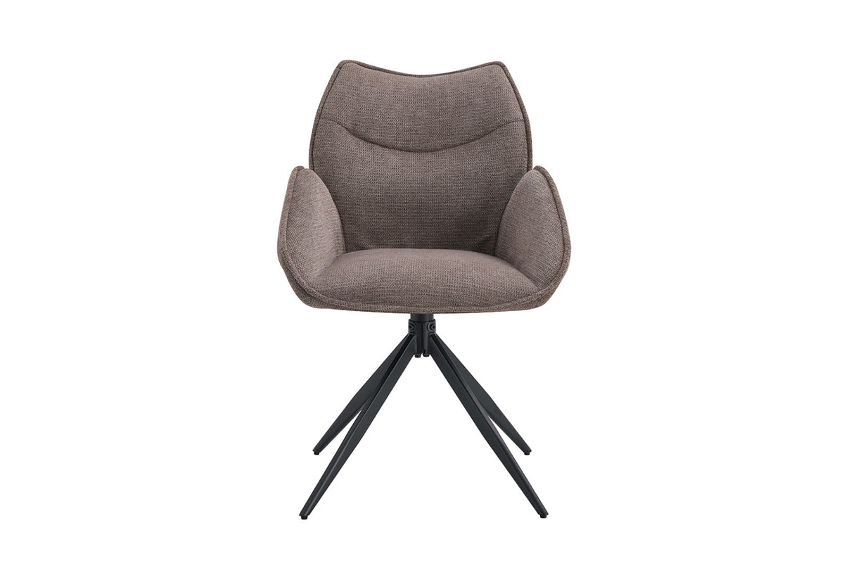 Chaise pivotante Mahi – Poivre – vue 2