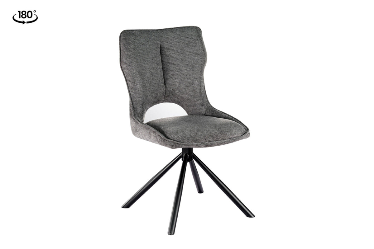 Chaise pivotante Mori – Gris foncé – vue 5