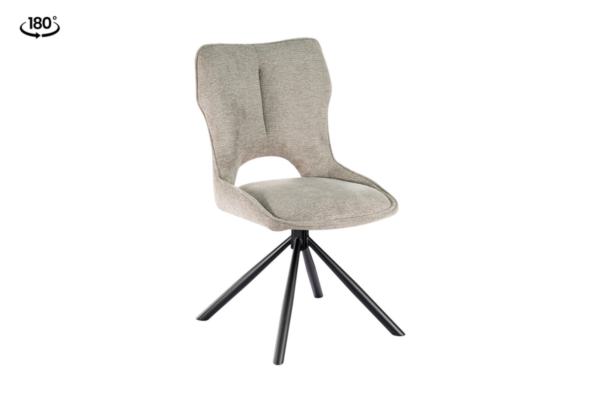 Chaise pivotante Mori – Gris clair – vue 5