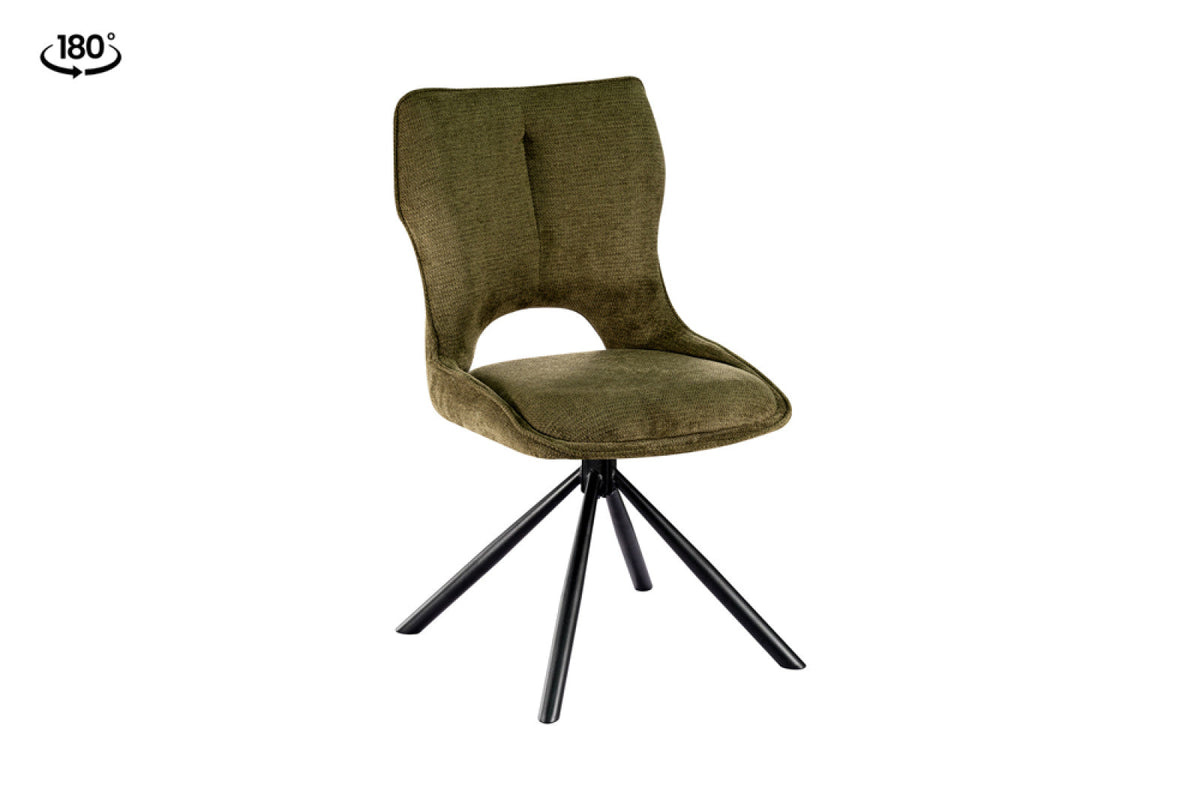 Chaise pivotante Mori – Vert – vue 5