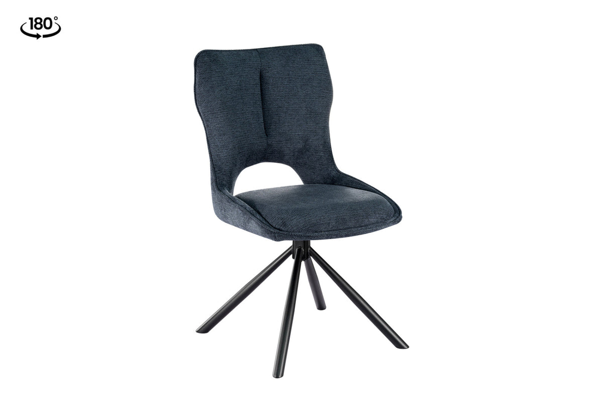 Chaise pivotante Mori – Bleu – vue 5