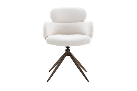 Chaise pivotante Roxane – Blanc – vue principale
