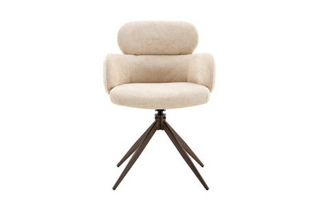 Chaise pivotante Roxane – Beige – vue principale
