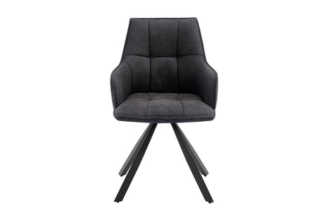 Chaise pivotante Solenne – Noir – vue principale