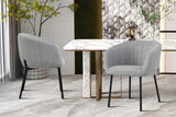 Chaise Sevilla – Tissu gris clair – vue 2
