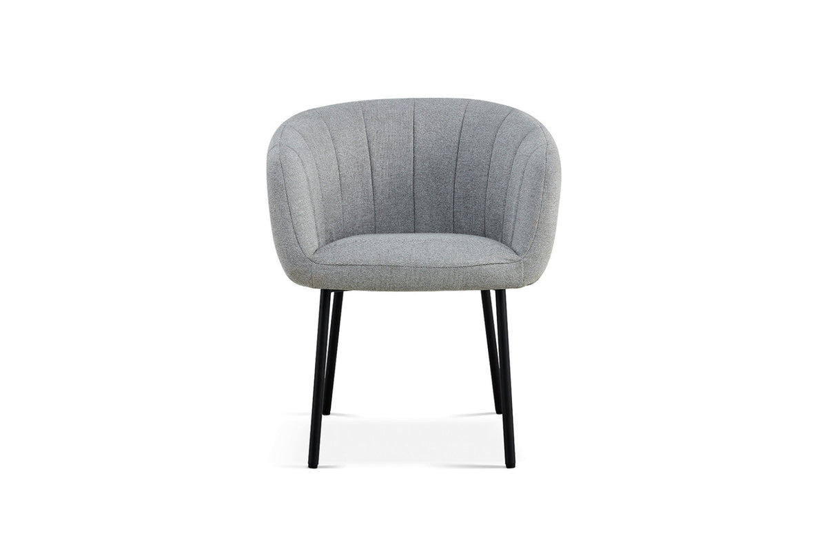 Chaise Sevilla – Tissu gris clair – vue 4