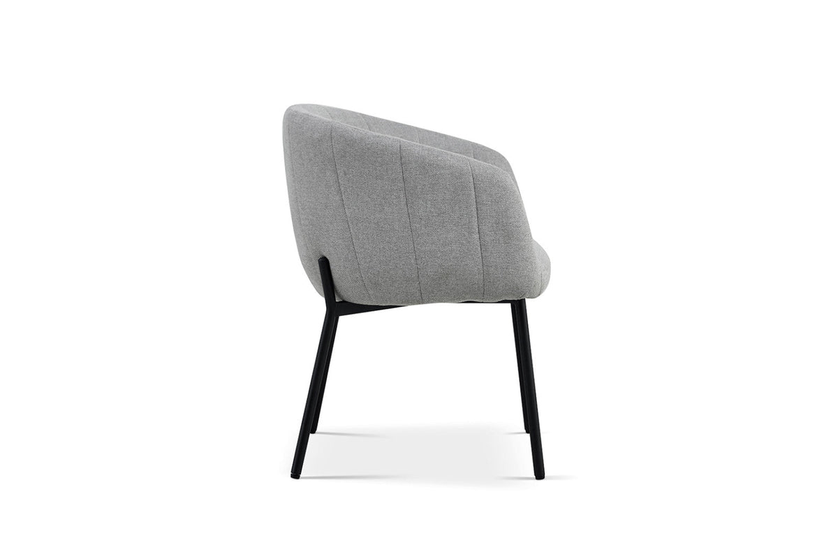 Chaise Sevilla – Tissu gris clair – vue 5