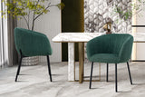 Chaise Sevilla – Tissu vert – vue 2