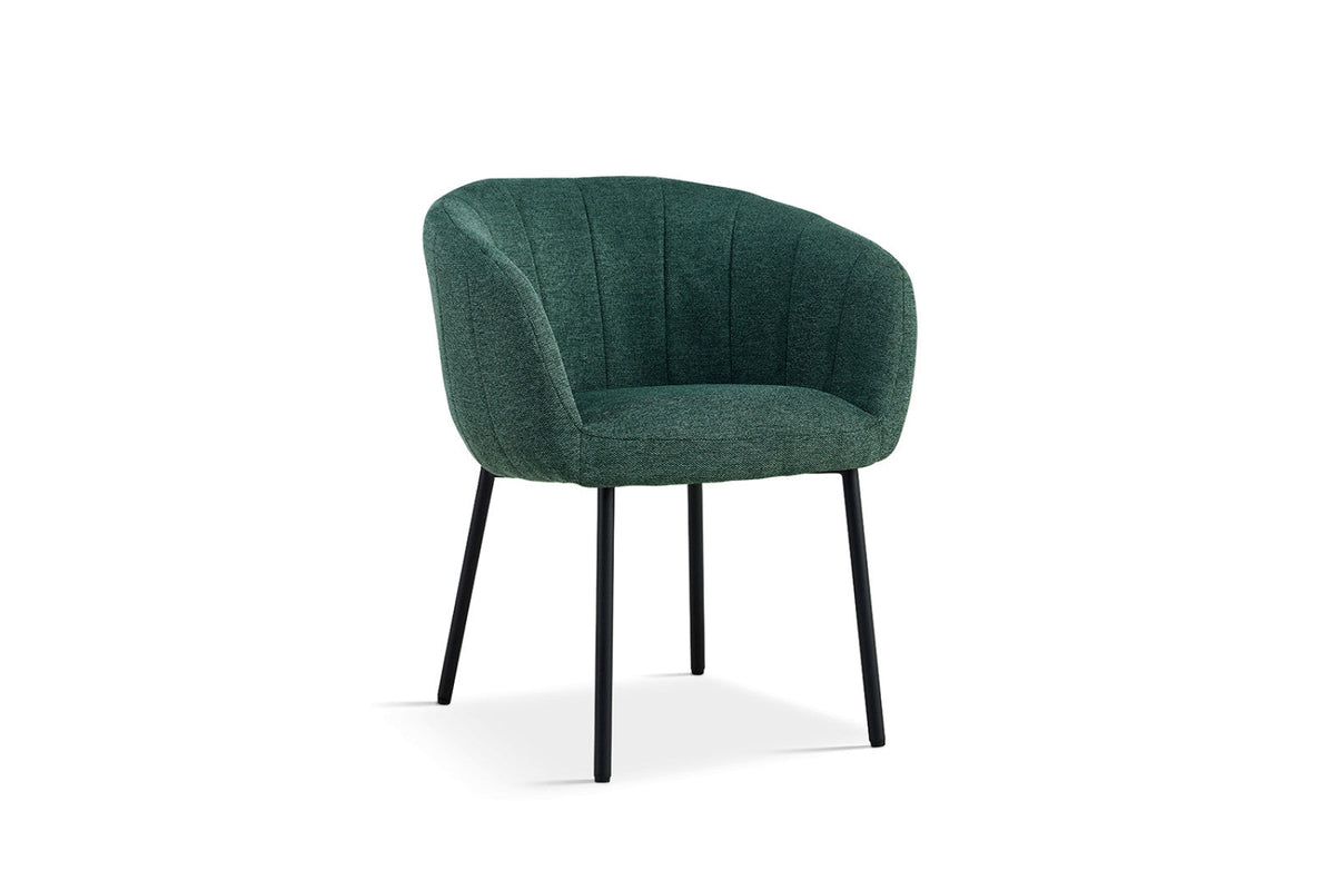 Chaise Sevilla – Tissu vert – vue principale