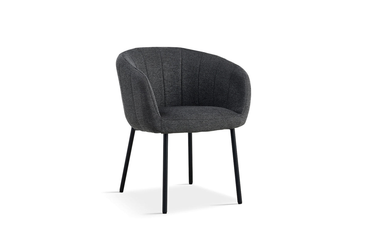 Chaise Sevilla – Tissu gris foncé – vue principale
